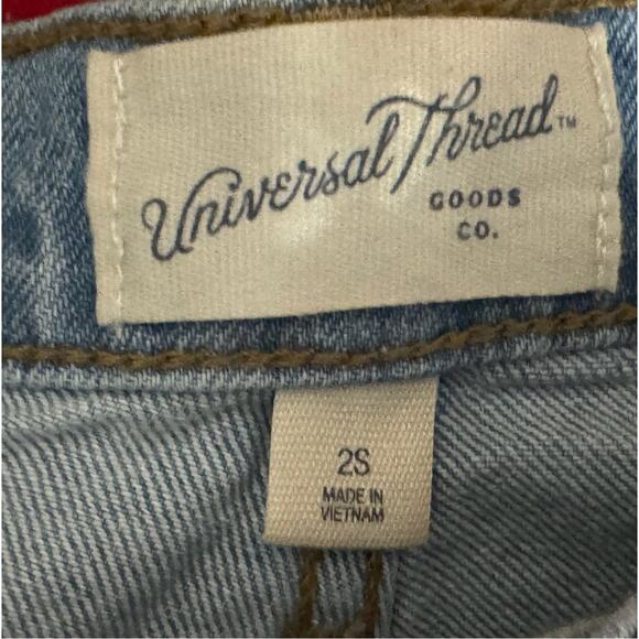 Universal Thread Jeans Womens 2 Short High Rise 90s Straight Comfort Stretch - Picture 7 of 10